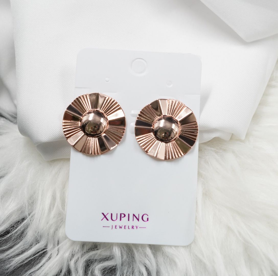 Miniatura 2 de ARETE RODIO CIRCULAR TIPO FLOR ROSADO